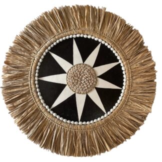 Raffia juju hat wall art